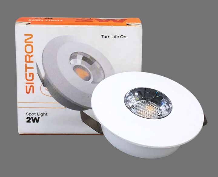 Sigtron LED  Concealed button COB Light Round White Body Warm White Light 